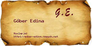 Góber Edina névjegykártya
